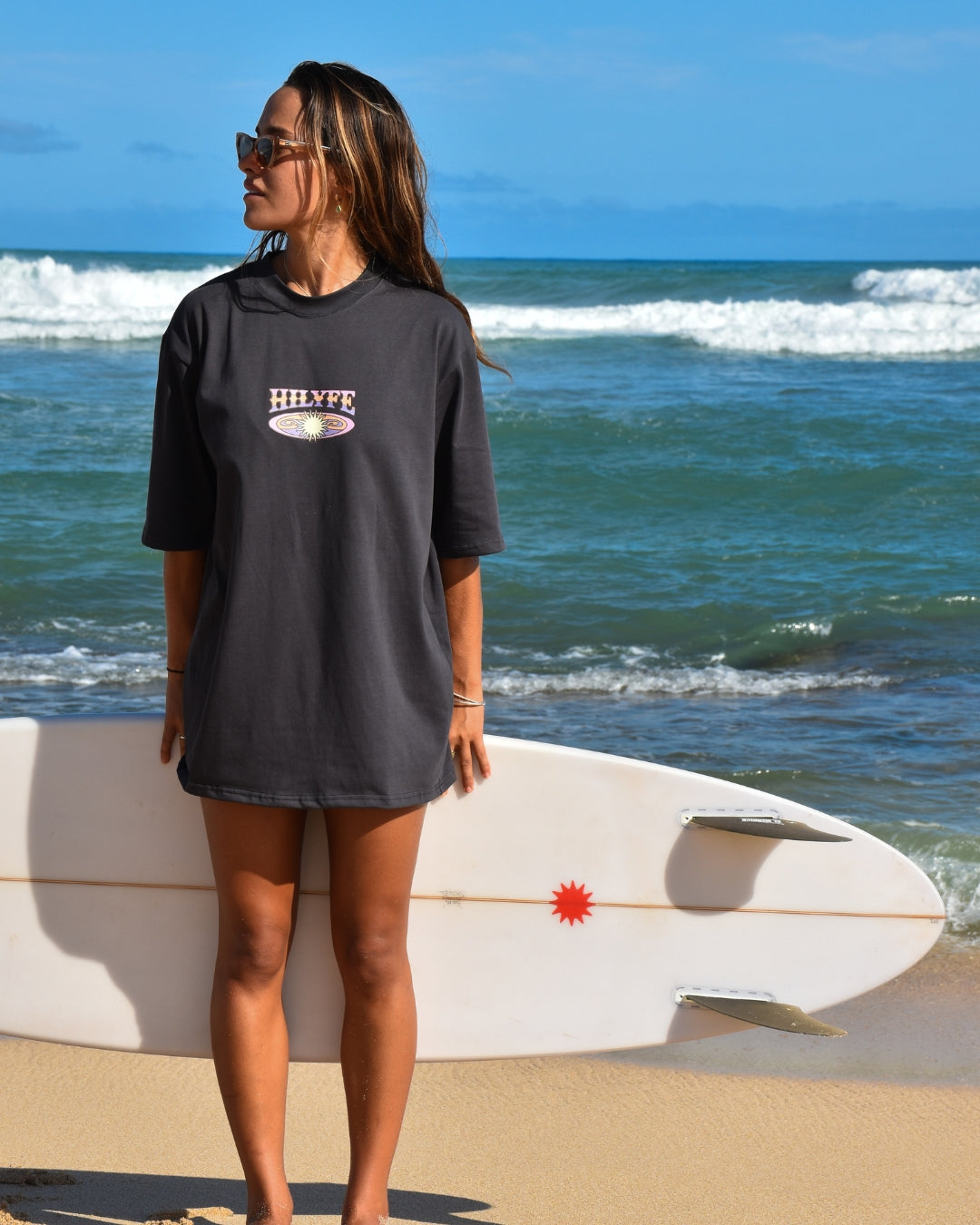 SUNDAZE TEE CHARCOAL