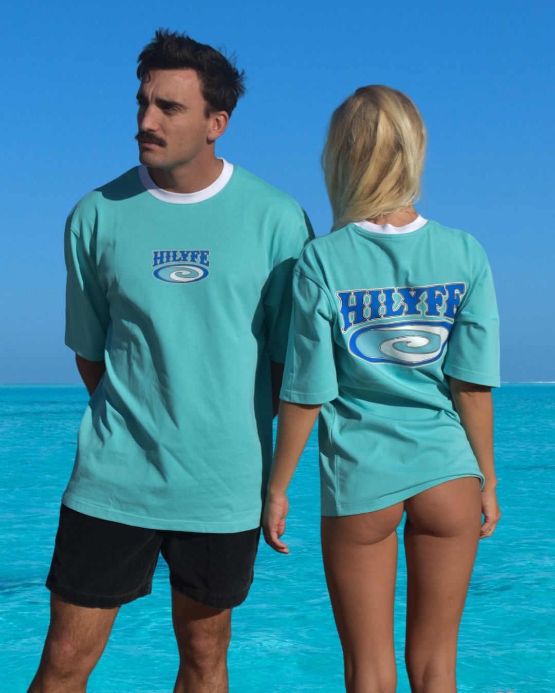 SWELL TEE AQUA