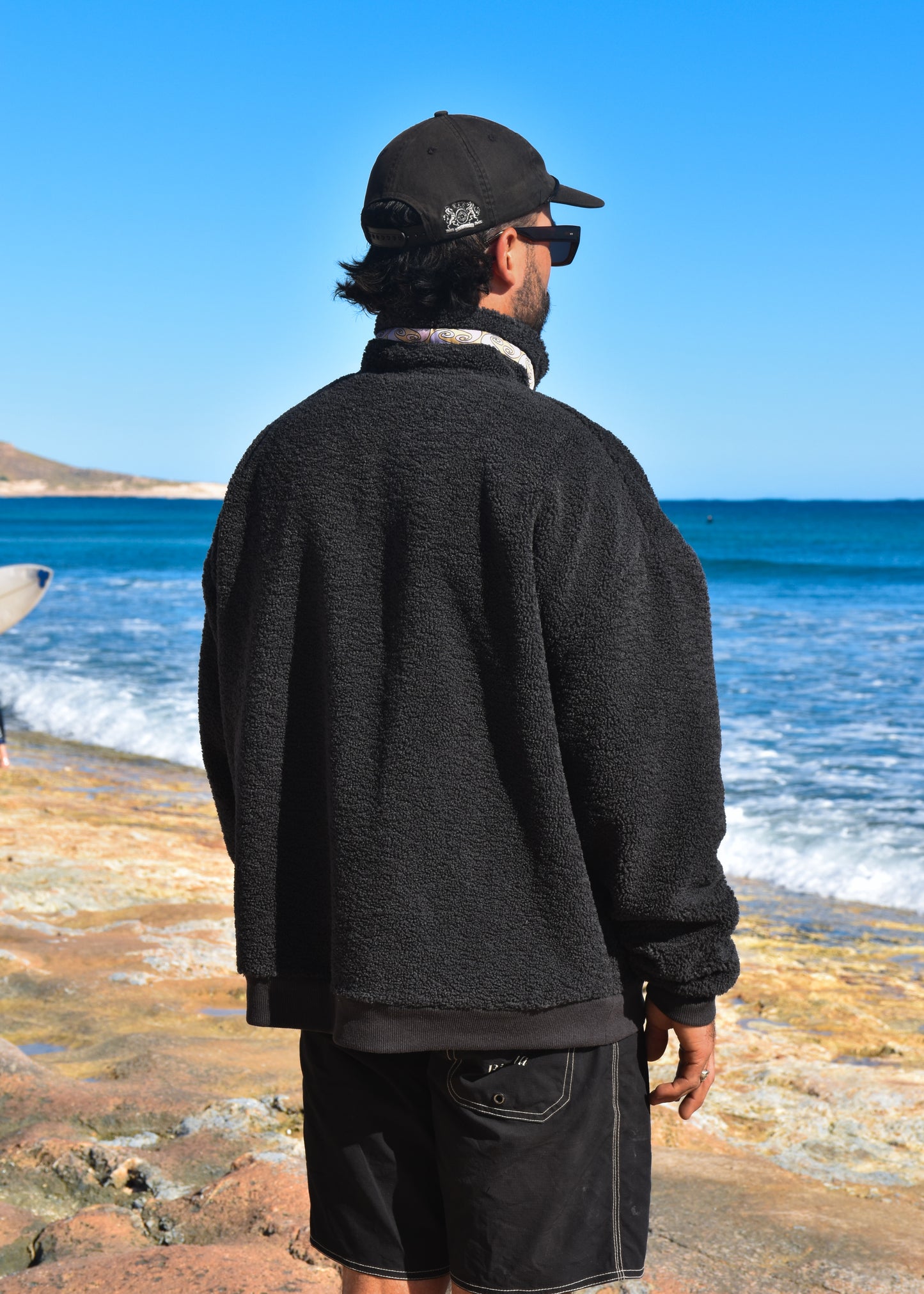 SUNDAZE QUARTER ZIP CHARCOAL